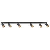Nástěnné a stropní bodové svítidlo 6x GU10 Black Gold ARRAS Sanico Goldlux