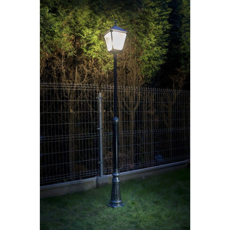Venkovní zahradní lampový stožár LANTERN E27 Retro čtverec OGMWN 1 BD KW 200-300cm černá Su-Ma