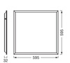 LED panel Stropní svítidlo 40W 3600lm 3000K - 6500K CCT Povrchová montáž Bílá 60x60cm Essentials Panel Ledvance
