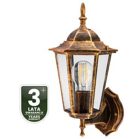 Zahradní nástěnná lampa lucerna E27, Patina BELLIS LUMILED