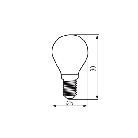LED žárovka E14 Edison G45 7W = 75W 1055lm 2700K teplá bílá Clear XLED Filament Kanlux