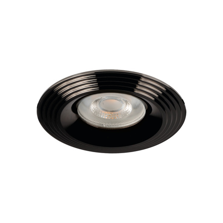 LED GU5.3 GU10 Kruhové černé svítidlo Liglo Kanlux pro zápustnou montáž halogenového bodového svítidla