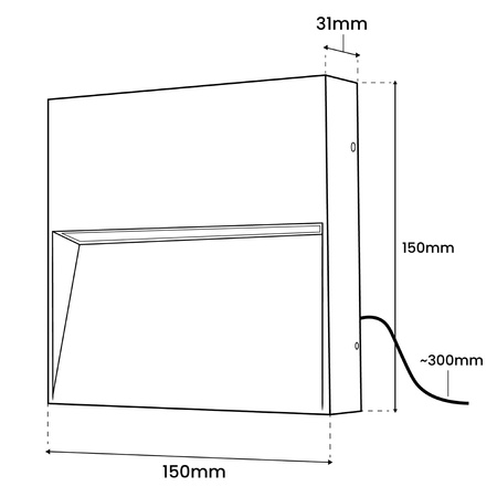 Zahradní nástěnná lampa 4W, IP54 PIVAR LUMILED