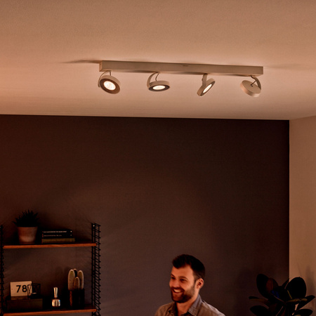 LED stropní svítidlo 4x 4,5W 2700K stmívatelné CLOCKWORK Moving White PHILIPS