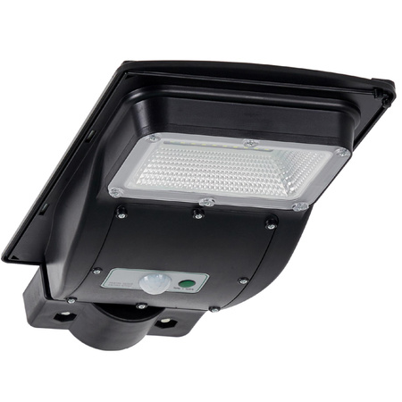 Reflektor LED 120-250lm 6000K IP65 3W Solar Black se senzorem pohybu a soumraku + dálkové ovládání STREET-3 GOLDLUX (Polux)