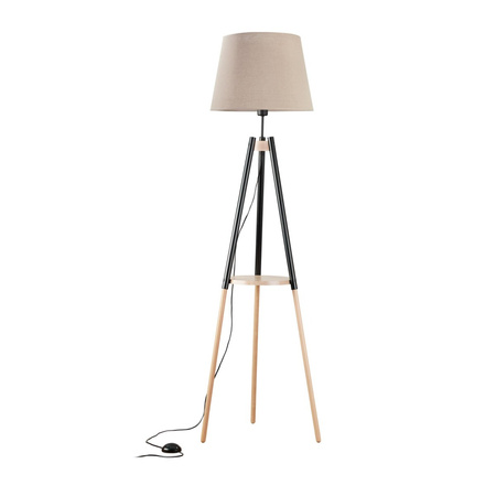 VAIO NATURE Stojací lampa černá a béžová Classic E27 5185 TK Lighting