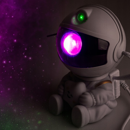Dětská dekorativní noční lampa Astronaut s hvězdou LED 5W RGB 170° vypínač Bílá Masterled