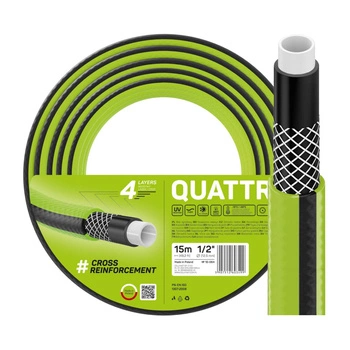 Zahradní hadice na vodu 4 vrstvy s opletem 1/2" 15m QUATTRO CELLFAST Strong