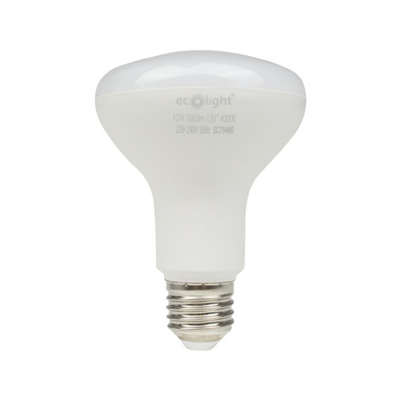 LED reflektorová žárovka R80 E27 12W 1080lm 4000K neutrální bílá Ecolight