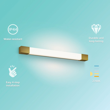 LED Světlo nad Zrcadlo 10W 1500lm 2700K 62cm IP44 Měděná Rover Philips