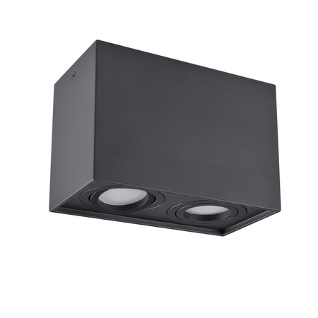 Přisazené stropní svítidlo Hadar Q2 2xGU10. pohyblivé. obdélníkové. černé