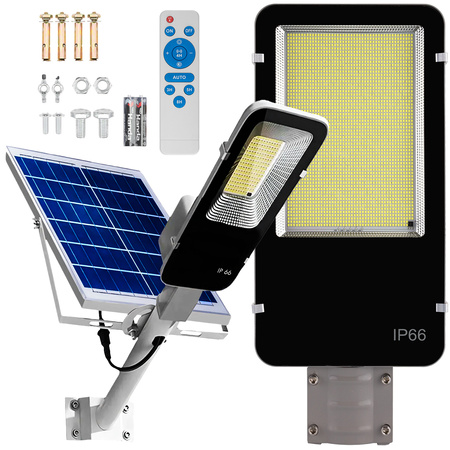 Výkonná 2000W 6500K LED solární pouliční lampa IP65 + dálkové ovládání