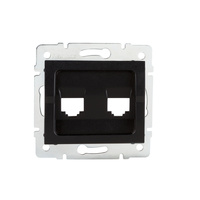 Adaptér internetové zásuvky RJ45 čtvercový černý LOGI Kanlux
