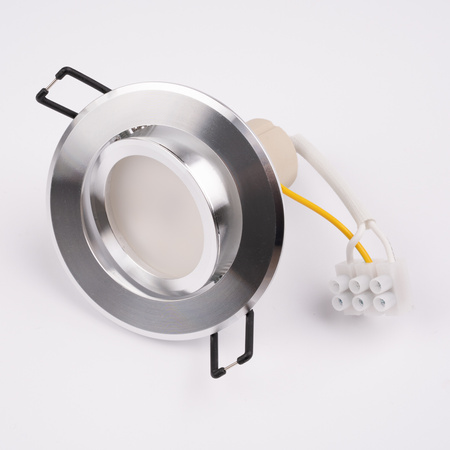 TRIX 3v1 GU10 6W 3000K Silver LUMILED kruhové halogenové svítidlo k zapuštění do zdi