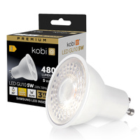LED žárovka s reflektorem GU10 5W 450lm 3000K Warm 80° Premium Kobi