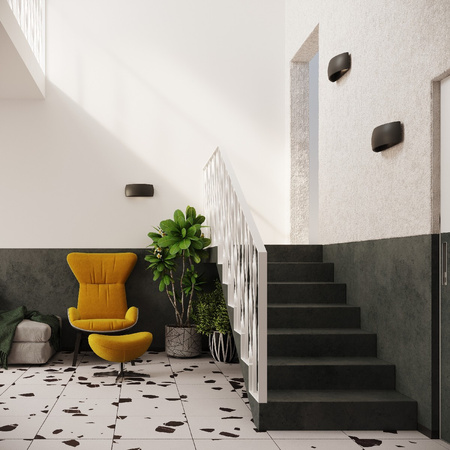 LED nástěnné svítidlo PONTIUS G9 Nástěnné svítidlo Semi-circular Ceramic Black SOLLUX