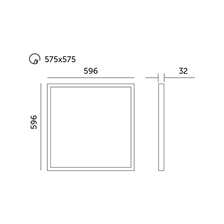 Povrchový LED panel 28W 3360lm 4000K 120° neutrální bílá kazeta 60x60cm Capri Pro Kobi
