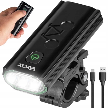 LED svítilna na kolo USB-C držák 6 režimů 960lm IPX6 Funkce Powerbanka VAYOX