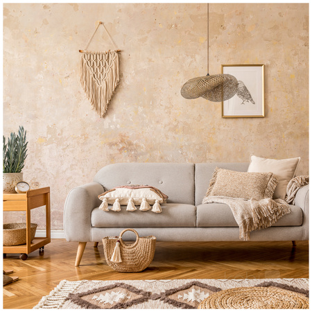 Bambusová dekorativní závěsná lampa E27 Brugia Kobi