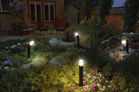 Venkovní zahradní lampa LED solární reflektor 1W 40lm 3000K IP44 Black Endura Ledvance