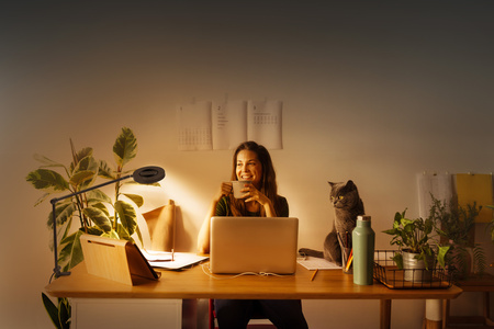 LED 15W 450lm CCT Stmívatelná černá SMART+ WiFi Sun@Home Ledvance Lamp Nightstand