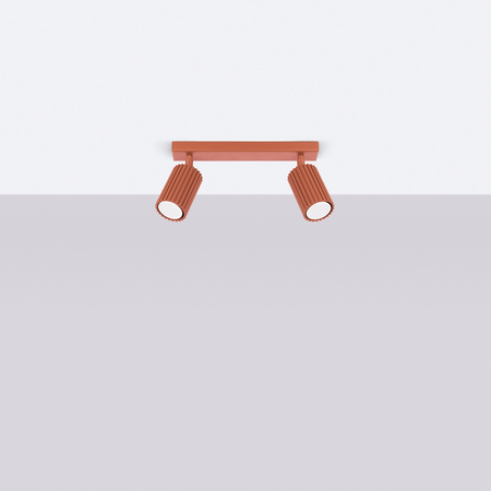 Tuba Spot Reflector Stropní svítidlo 2x GU10 Ochre Red Carbon Deep Space SL.1637 Sollux