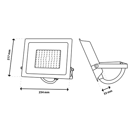 LED Reflektor 100W, 9000lm 6500K IP65 Černá ZUNA2 LUMILED