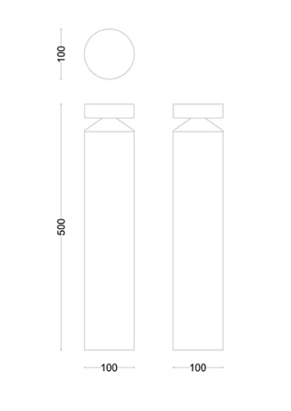LAVEN 6W 4000K IP44 PHILIPS LED sloupová zahradní lampa