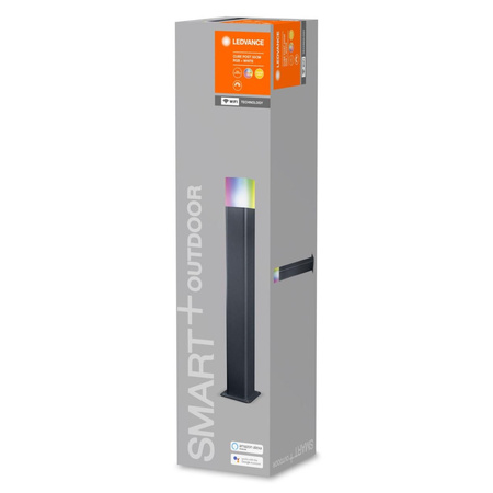 Zahradní sloupová LED lampa SMART 9.5W RGB+W šedá 50cm SMART+ WiFi CUBE LEDVANCE