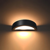 LED nástěnné svítidlo ATENA E27 Nástěnné svítidlo Semi-circular Ceramic Black SOLLUX