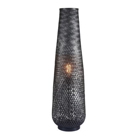 Dekorativní stojací lampa E27 Black BAMBOO NATURAL Sanico Goldlux