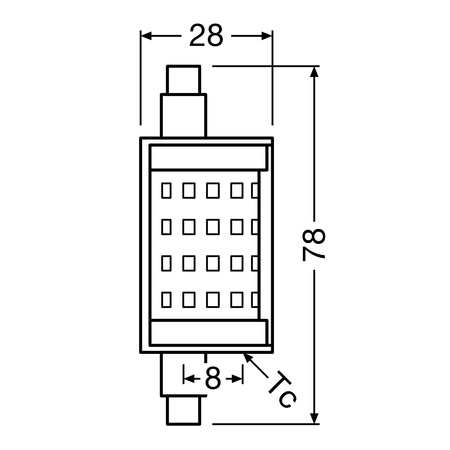LED trubicová žárovka R7s 9,5W = 75W 1055lm 2700K teplá bílá stmívatelná LEDVANCE