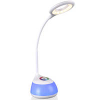 LED noční stolní lampa GALACTIC bílá + RGB 5W vestavěná baterie GOLDLUX