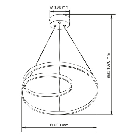 Stropní svítidlo LED 52W 4900lm 4000K neutrální černá ZEFIRA Sanico Goldlux