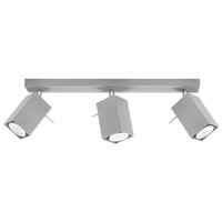 MERIDA stropní svítidlo 3xGU10 Reflektor Halogenové svítidlo Pohyblivé 45cm Šedá SOLLUX