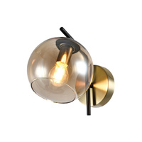 Nástěnná objímka pro povrchovou montáž E14 Black Gold Globe Elegance Kobi
