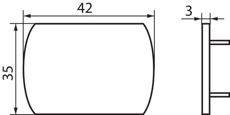 Krytka vodiče šedá TEAR KANLUX