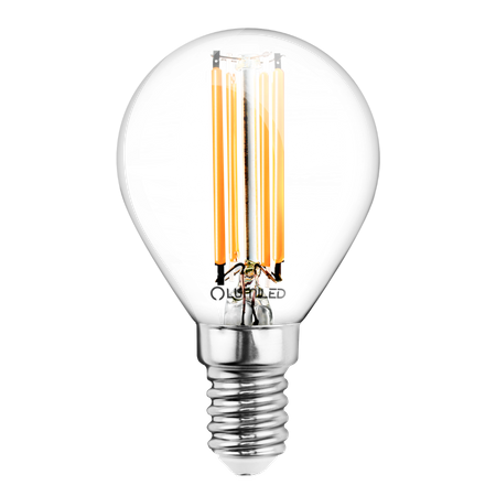 LED žárovka E14 P40 2W = 25W 249lm 3000K Warm 360° Filament LUMILED