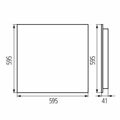 LED panelové stropní svítidlo 30,5W 60x60cm 3750lm 3000K Warm 80° Flush mounted Black Kanlux