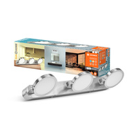 Nástěnné stropní svítidlo LED do koupelny 20W 700lm CCT 45cm IP44 Stmívatelné stříbrné SMART+ WiFi Sun@Home Ledvance