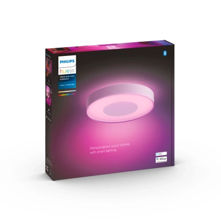 LED stropní svítidlo INFUSE L White 52,5W CCT RGB PHILIPS HUE Bluetooth Zigbee