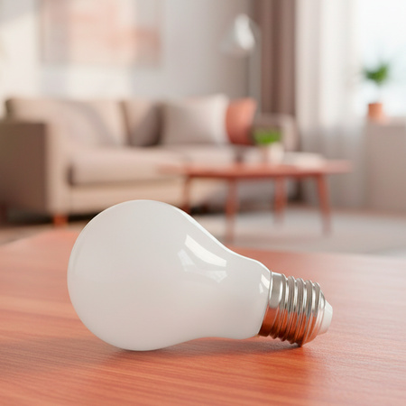 LED žárovka E27 A60 3,8W 840lm = 60W 4000K neutrální bílá 360° vlákno energetická třída A SVÍTÍCÍ
