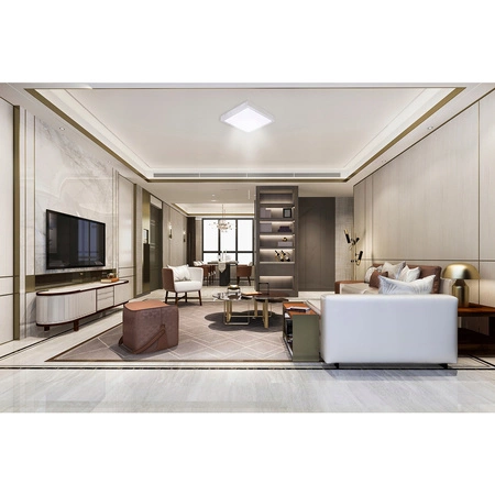 Přisazené stropní svítidlo LED Panel 18W 4000K Silver Solen IP44 Square