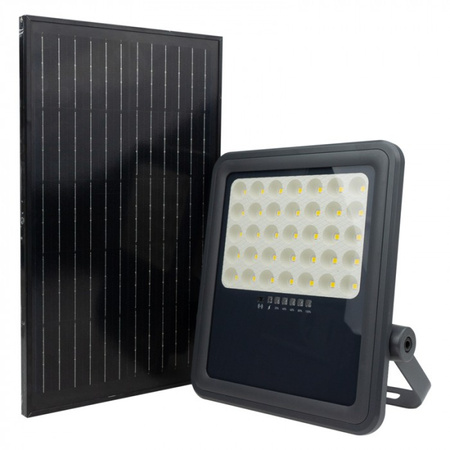LED reflektor Solar Reflector 200W 1400lm 4000K Neutral IP65 se soumrakovým senzorem + dálkové ovládání Ecolight