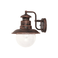 Zahradní lampa LED nástěnná lampa ODESSA E27 IP44 Lucerna pro prachové starožitné bronzové RABALUX