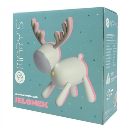 Dětské noční LED světlo 1W 3000-6500K teplá a studená bílá USB dobíjecí 1200mAh bílé MARY'S JELLON