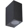Zahradní nástěnná lampa 2x GU10, čtvercové Černá ALLIUM LUMILED