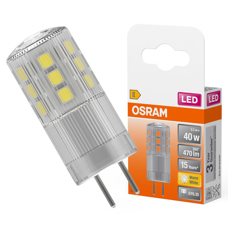 LED žárovka GY6.35 kapsle 3,3W = 40W 470lm 2700K teplá bílá 320° 12V OSRAM