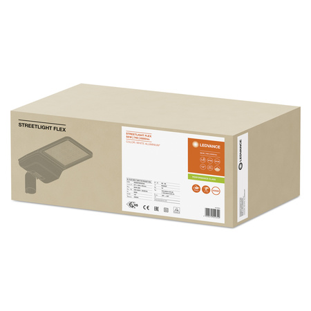 LED pouliční osvětlení průmyslové silnice svítidlo 58W 8500lm 4000K IP66 bílé pouliční osvětlení Flex Ledvance