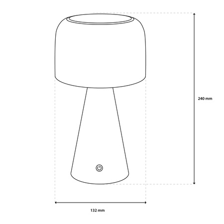 Solární zahradní LED stojací stolní lampa USB-C s možností stmívání ve 3 barvách